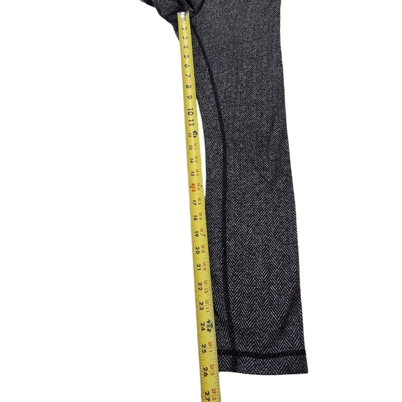 Lululemon Size 4 Wunder Under Pants Leggings Gray Heathered Herringbone Low Rise - Picture 6 of 9